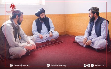 د لوګر ولایت د اطلاعاتو او کلتور له رئیس سره د افغان خبریالانو او رسنیو د ملاتړ بنسټ د ولایتي استازي لیدنه