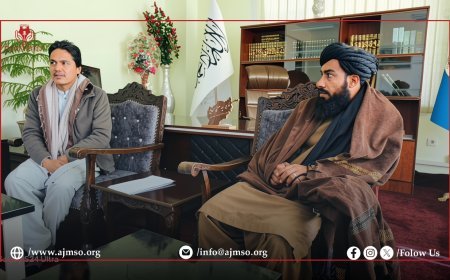 د بامیانو ولایت له مسوولینو سره د افغان خبریالانو او رسنیو د ملاتړ بنسټ د ولایتي استازي لیدنه 