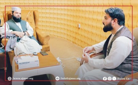 د ننګرهار د اطلاعاتو او کلتور له رئيس سره د افغان خبريالانو او رسنيو د ملاتړ بنسټ د ولايتي استازي تعارفي ليدنه 