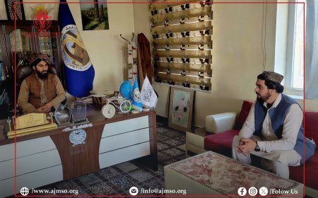 د غزني ولایت د اطلاعاتو او کلتور له رئيس سره د افغان خبريالانو او رسنيو د ملاتړ بنسټ د ولايتي استازي ليدنه 