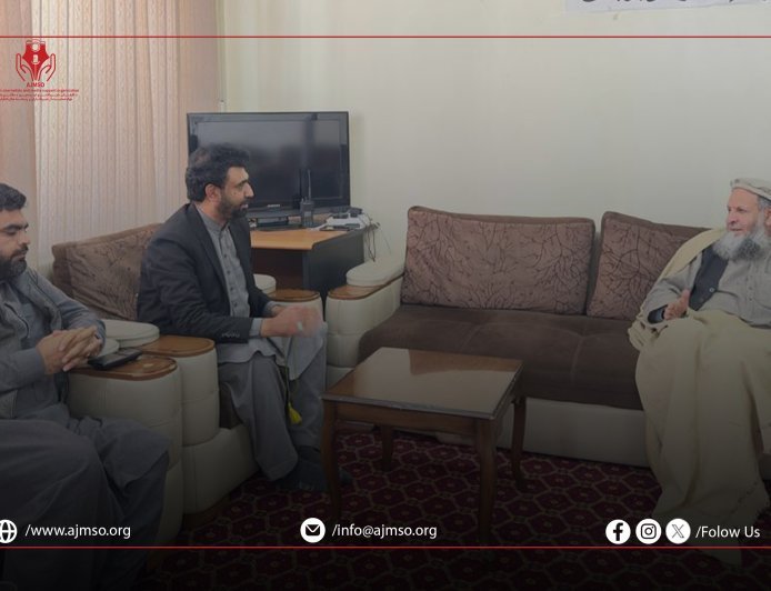 د افغان خبریالانو او رسنیو د ملاتړ بنسټ AJMSOمشر د کاپیسا ولایت له مرستیال والي سره ولیدل