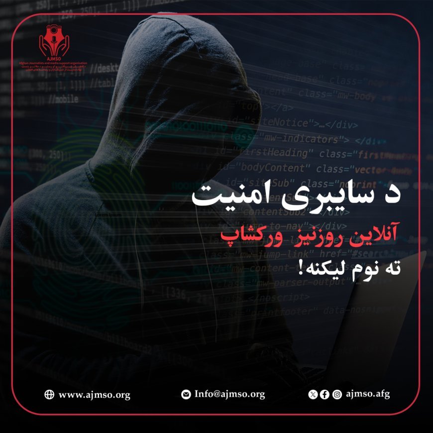 د سایبری امنیت آنلاین روزنیز ورکشاپ ته  نوم لیکنه