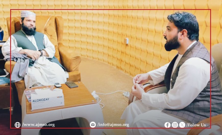 د ننګرهار د اطلاعاتو او کلتور له رئيس سره د افغان خبريالانو او رسنيو د ملاتړ بنسټ د ولايتي استازي تعارفي ليدنه 