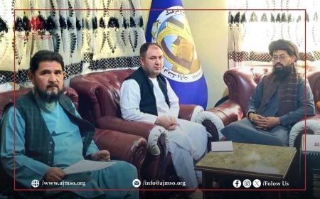 د افغان خبریالانو او رسنیو د ملاتړ بنسټ ولایتي استازي د فاریاب د اطلاعاتو او فرهنګ ریاست له مسؤلینو سره وکتل