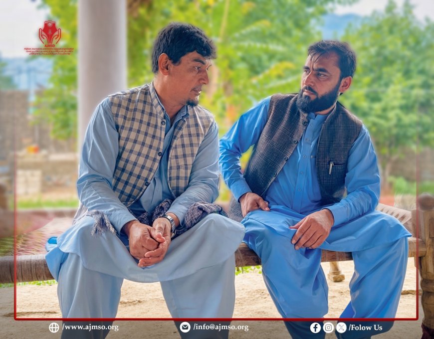 AJMSO  په کونړ کې د یوه خبریال د کورنۍ د ټپي شویو غړو د روغتیا پوښتنه وکړه